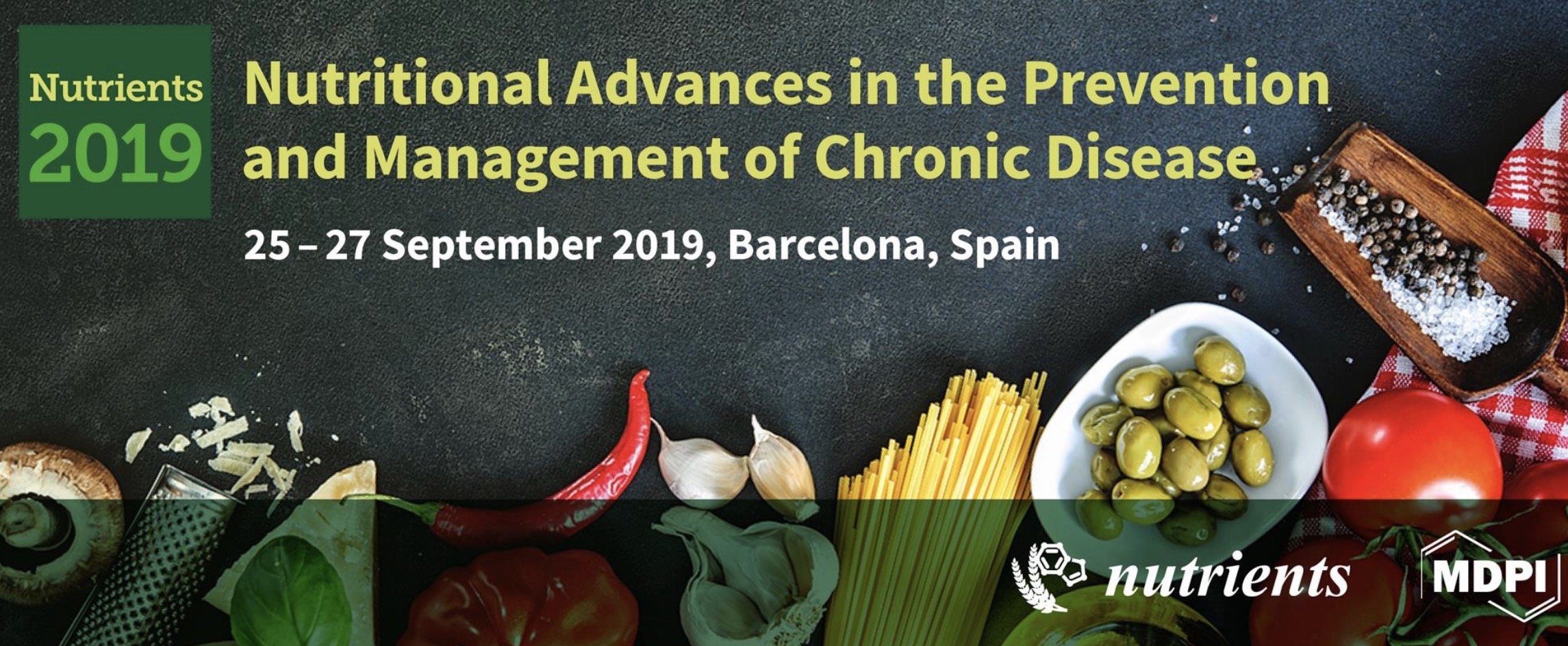 La primera conferencia internacional Nutrients 2019, 25-27 setembre a Barcelona