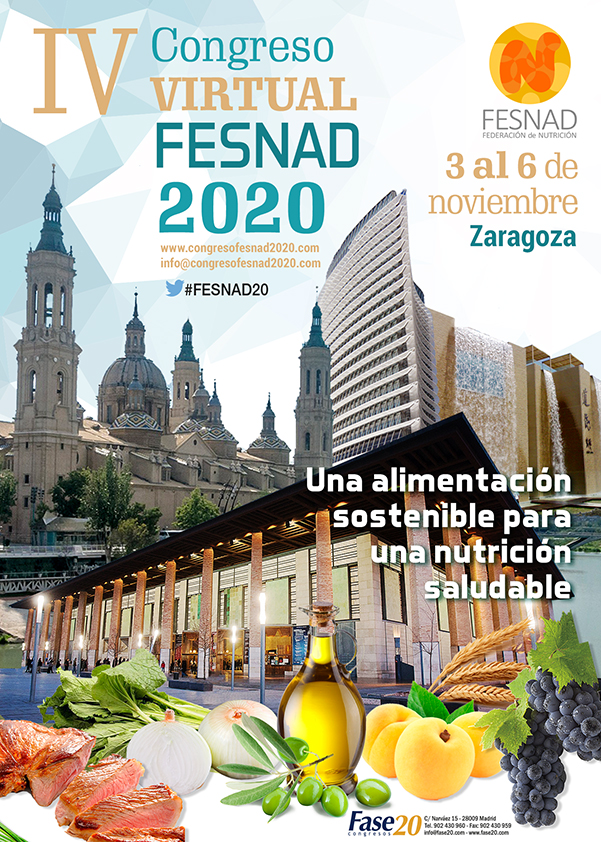 FESNAD 2020, “Una alimentación sostenible para una alimentación saludable”, 11-13 març (Zaragoza)