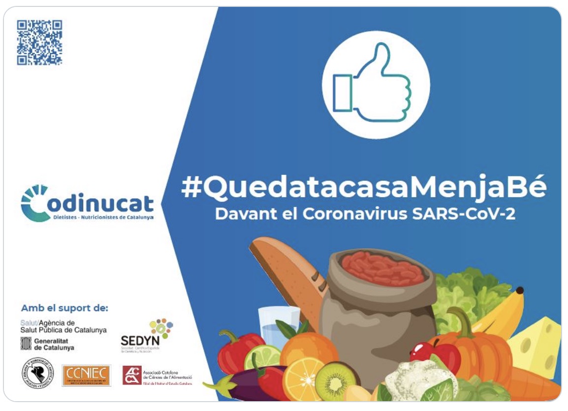 CoDiNuCat ofereix la guia  #QuedatacasaMenjabé per mantenir una bona alimentació durant el confinament
