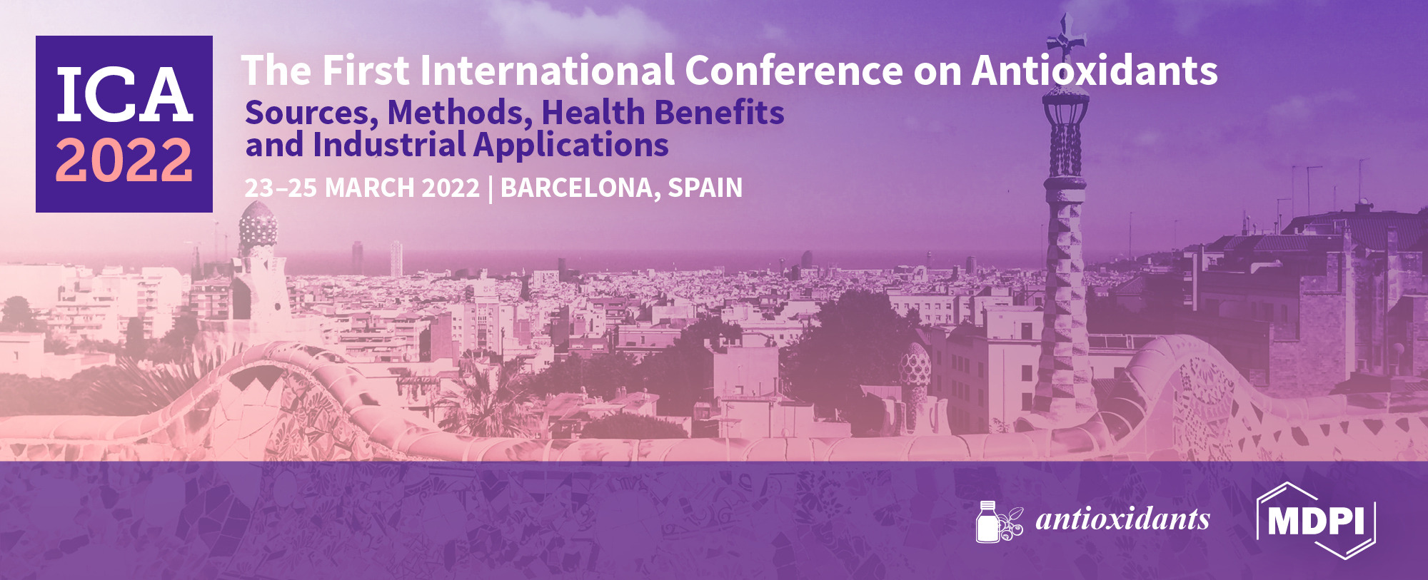 ICA2022. S’anuncia el Primer Congrés Internacional en Antioxidants, març 2022 (Barcelona)