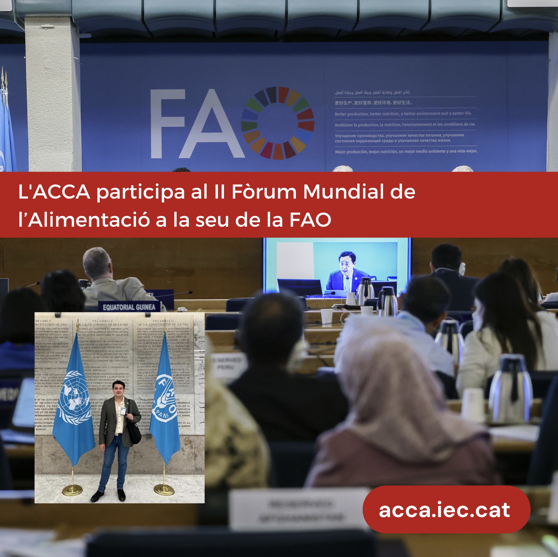 L’ACCA participa al II Fòrum Mundial de l’Alimentació a la seu de la FAO